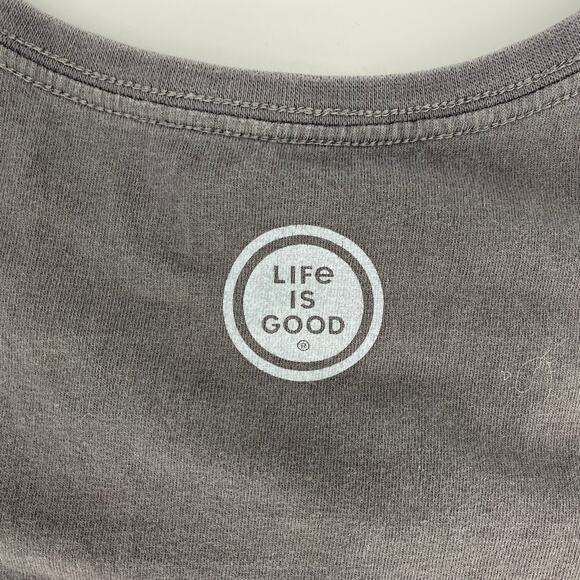 Life is good shirt womens size small  slice of pie crusher tee gray - Picture 5 of 9
